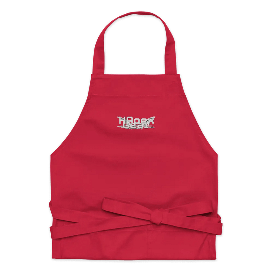 Organic Cotton Apron - Embroidered - White HApex Gear Black Logo product image (21)