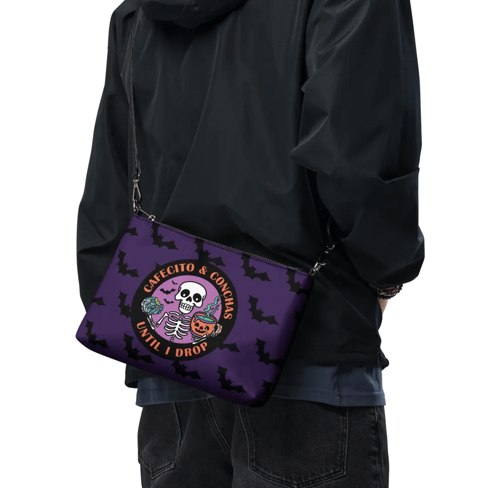 Cafecito and Conchas Halloween Skeleton Flip-Sided Faux Leather Crossbody Bag product image (11)