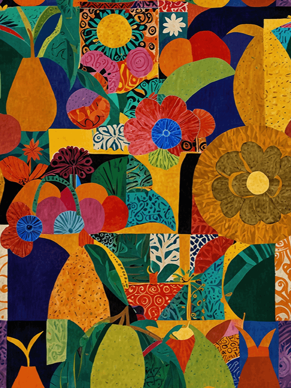 Set of 5 Fantasy Garden Papers No.9087 product image (4)