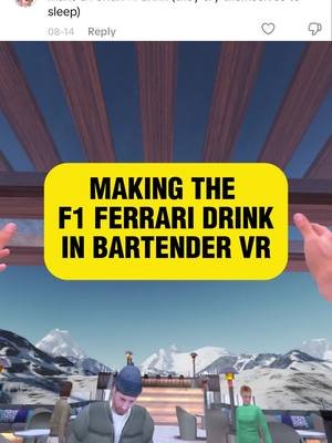 Making the F1 FERARRI DRINK in Bartender VR - Bartender VR Simulator  Game - https://www.meta.com/en-gb/experiences/bartender-vr-simulator/6424742560904148/?srsltid=AfmBOoq8e5Kq8GqkcKo-ZH6UkFSHxwHOA6wVd8kFrQ52ByRh7DTQjFUh #bartendervr #explorewithquest #QuestCreatorPartner #vr #vrgaming 