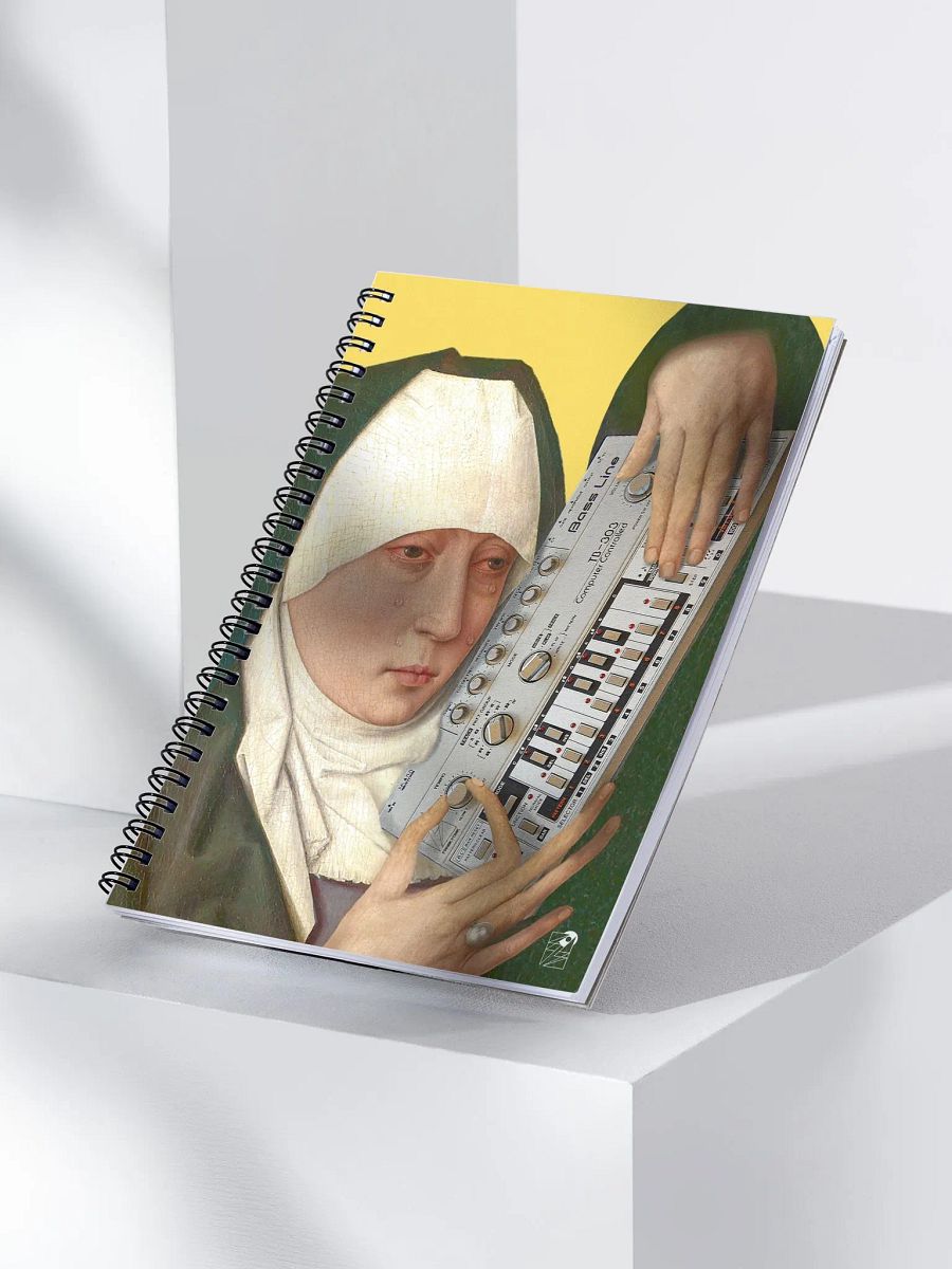 Mater Dolorosa meets Roland TB 303 by Frank Fonik, EDM Techno Spiral Notebook product image (3)