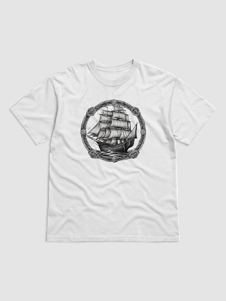 Ancient Sail Ship with Floral Frame product image (1)