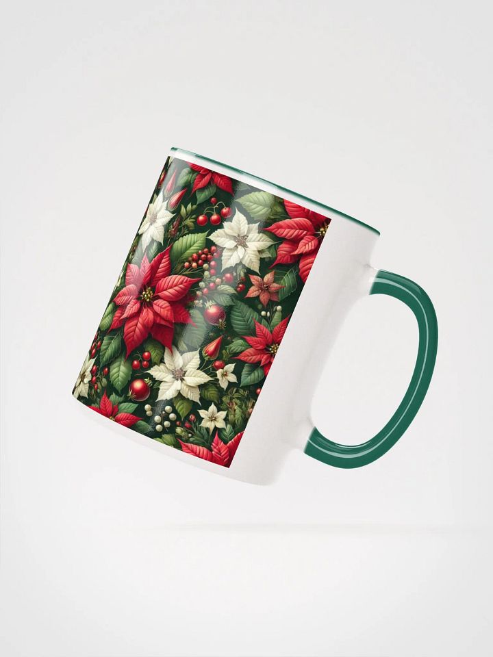 Festive Poinsettia Delight Ceramic Mug product image (2)