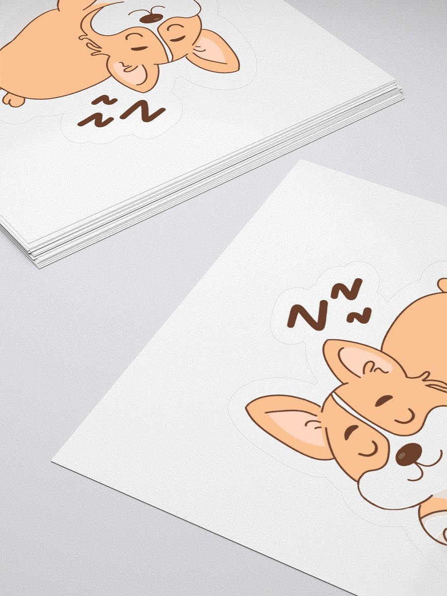 Sleeping Corgi Sticker product image (4)
