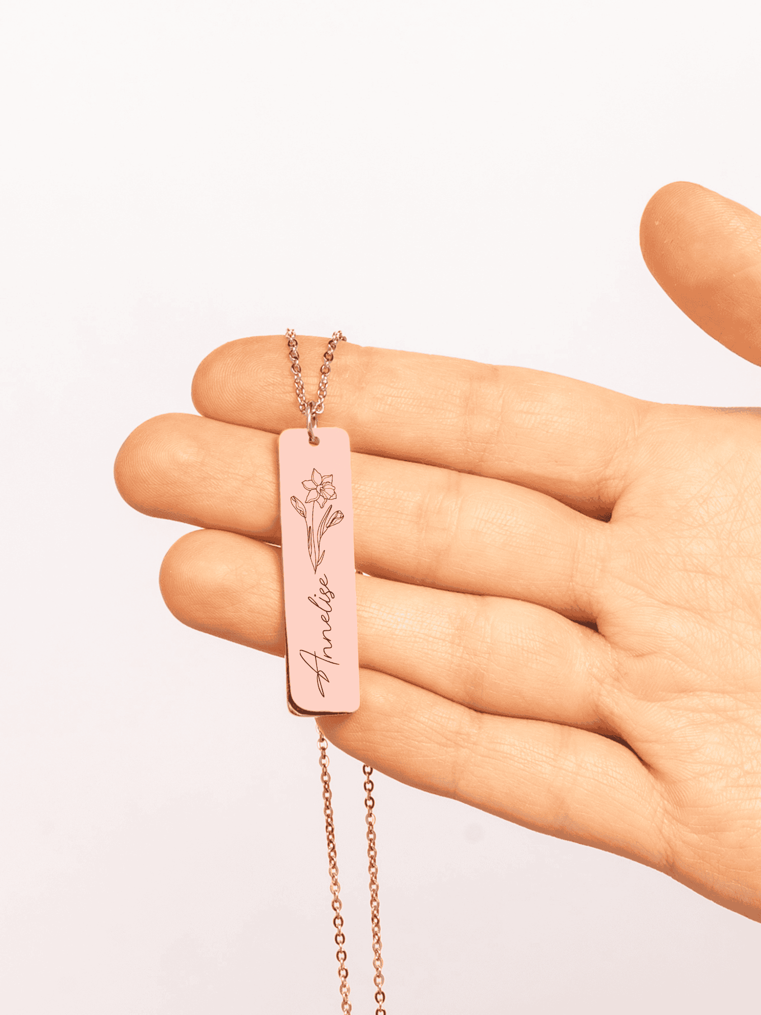 Time to Bloom Necklace - Custom Name & Birth Flower Necklace product image (1)