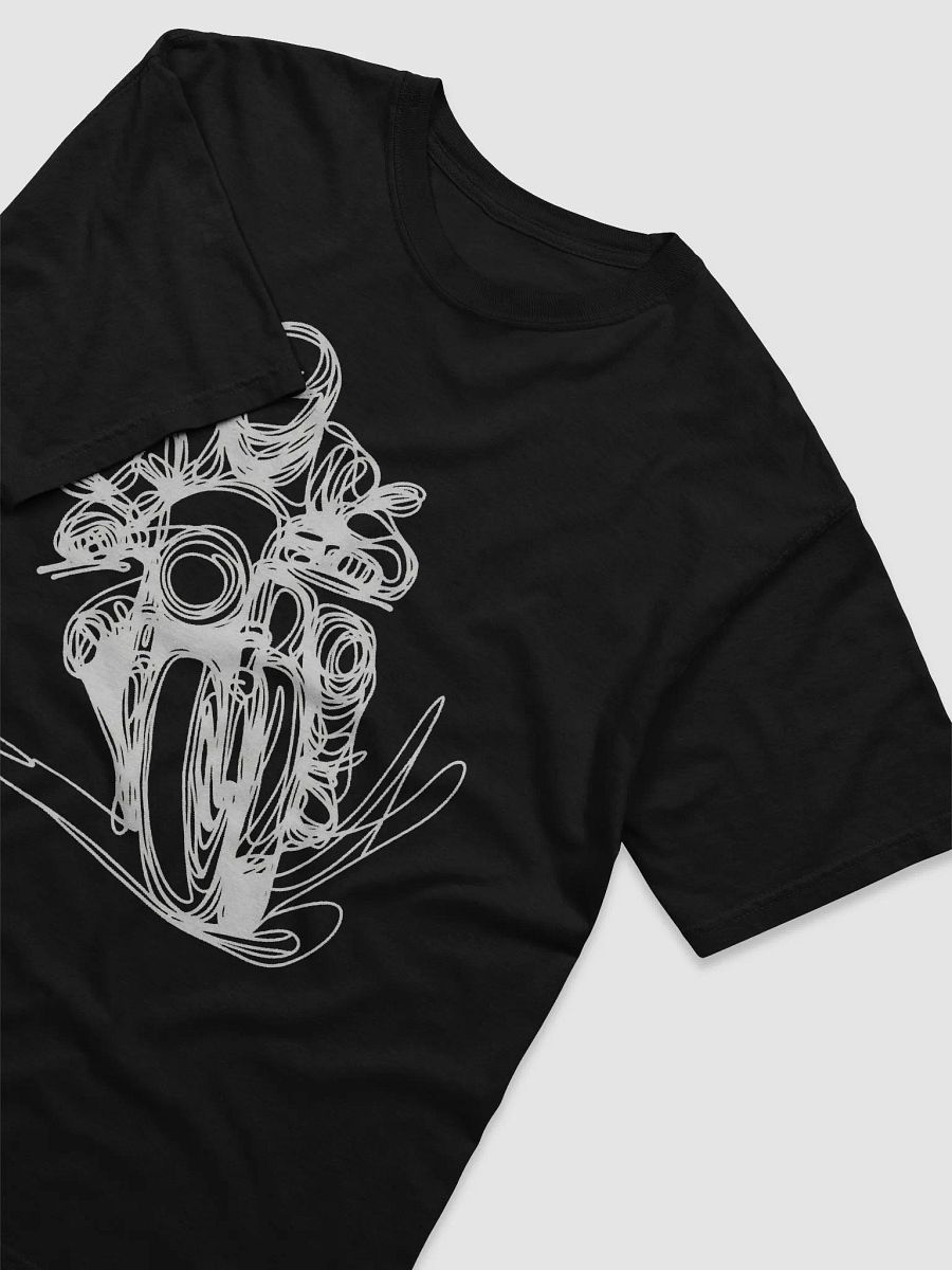 Biker Drawing #Stylish Heavyweight Black T-Shirt product image (3)
