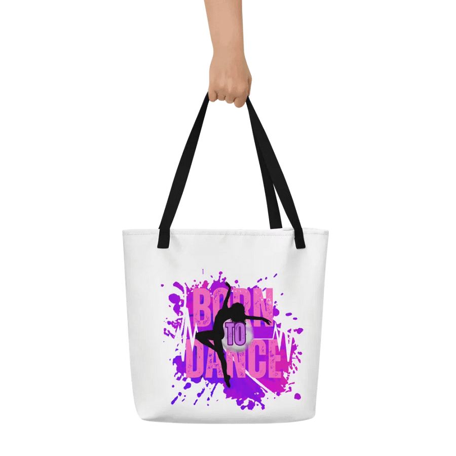 Expressive Born to Dance Her Silhouette All-Over Tote Bag product image (4)