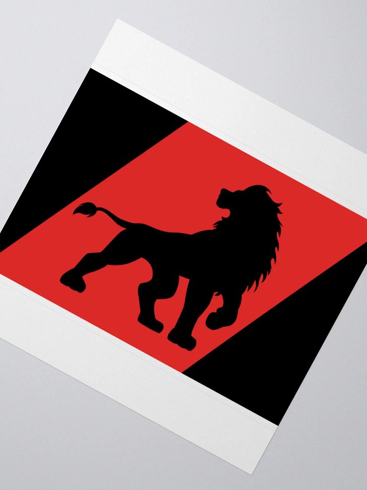 Warrior Tier Red & Black Lion Sticker product image (2)