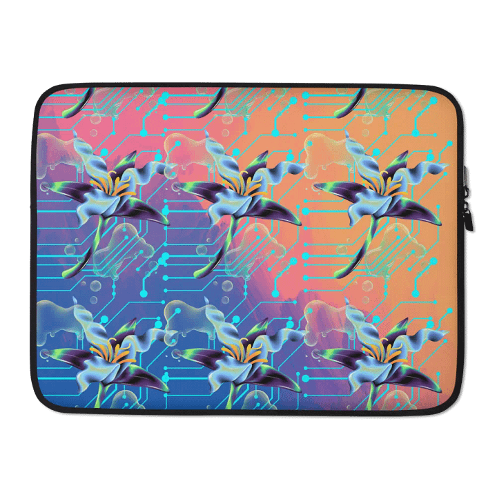 Floral Tech Harmony Laptop Sleeve or Stylish techi ladies friends moms daughters product image (1)
