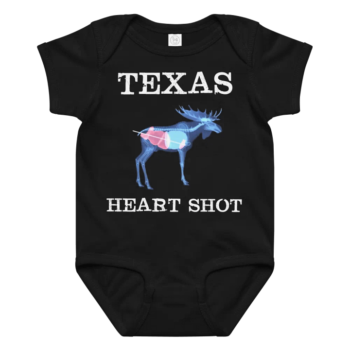 Texas Heart Shot Baby Bodysuit product image (1)