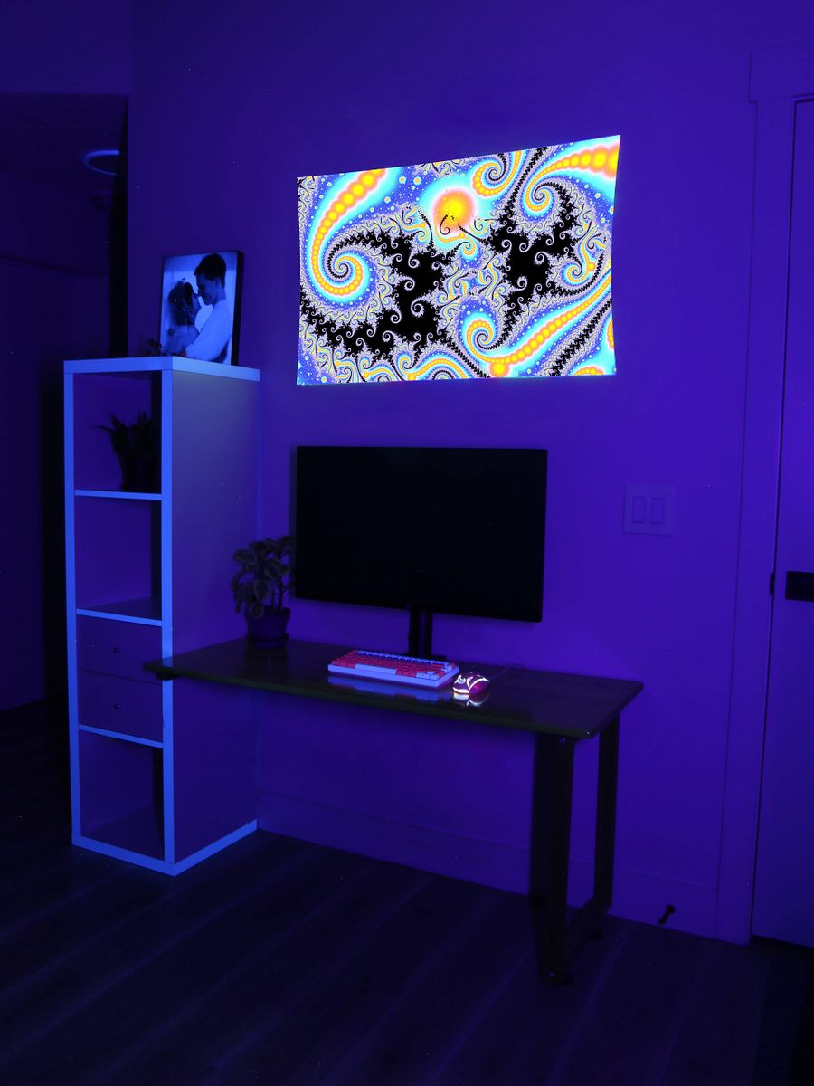 UV fractal tapestry - Party At The Orange Factory product image (7)