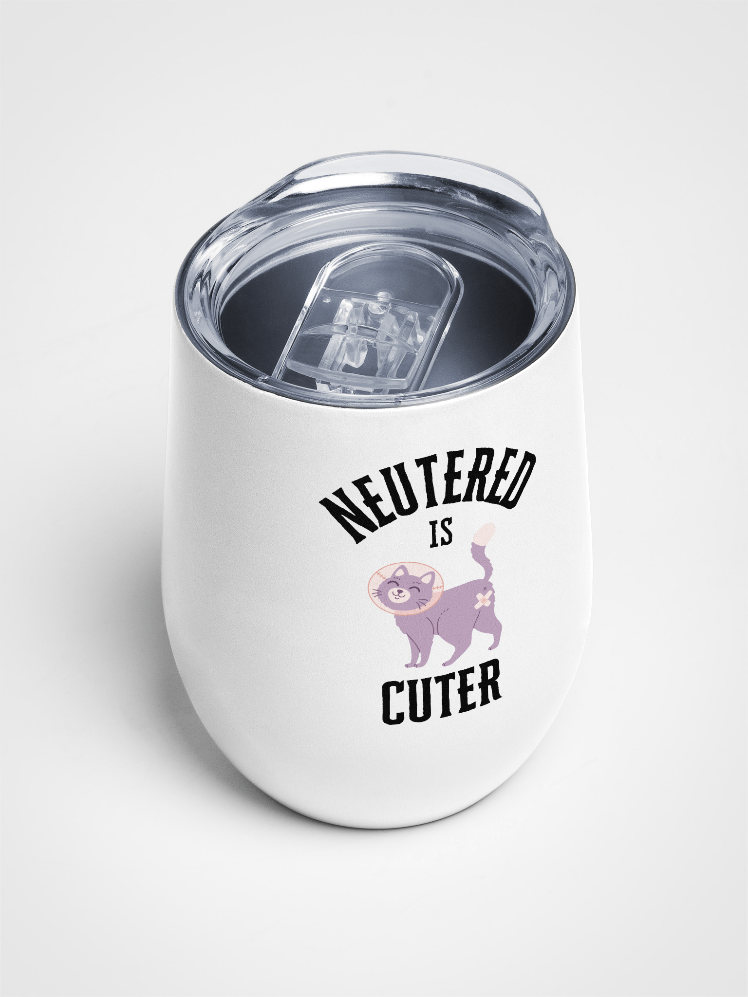 Neutered is Cuter Wine Tumbler product image (3)