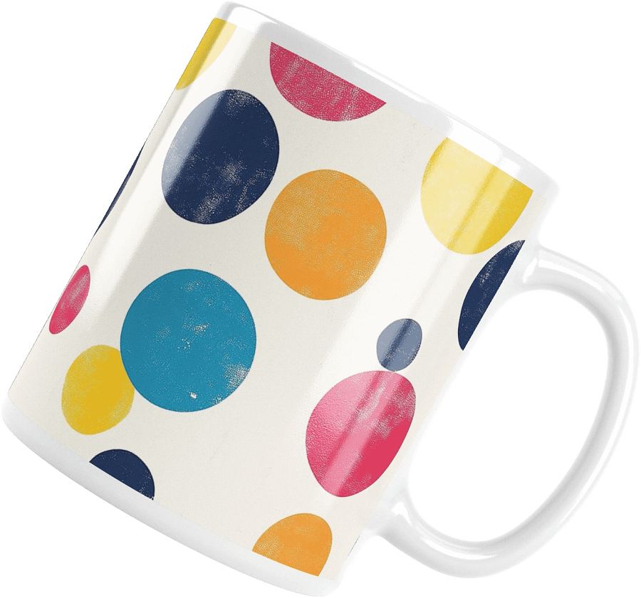 Polka Dot Illusion Vintage Retro Glossy Coffee Mug product image (4)