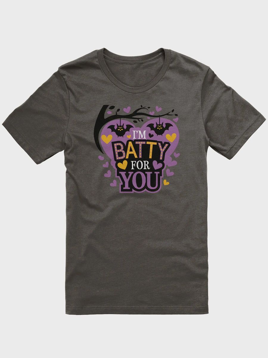 “I’M BATTY FOR YOU” t-shirt, Halloween love shirt, Cartoon bat apparel, Spooky and sweet shirt, Halloween heart design, Fun Halloween couple shirt, Cute bats shirt, Halloween humor apparel, gift idea product image (1)