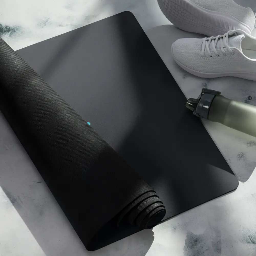 Black Premium Yoga Mat Featuring Lotus Motif product image (7)