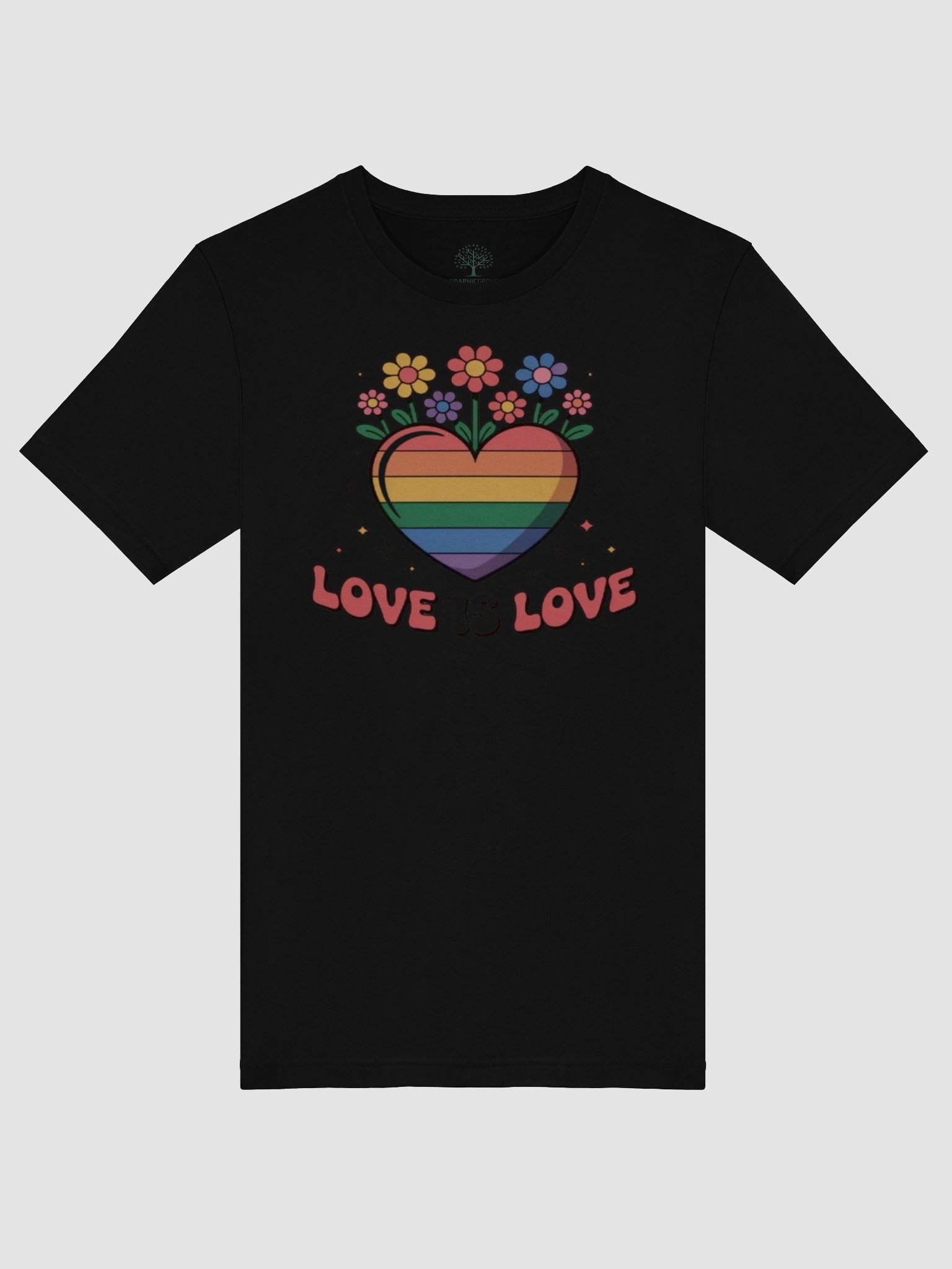 Unisex Love Is Love Pride T-Shirt - Rainbow Heart Design product image (55)