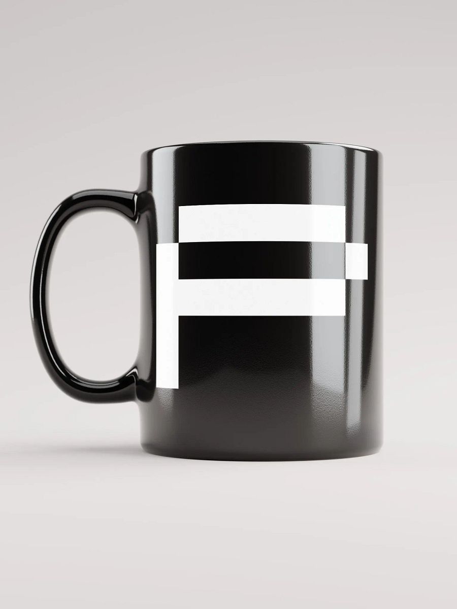 Pix Stitch 'P' Black Glossy Mug product image (1)