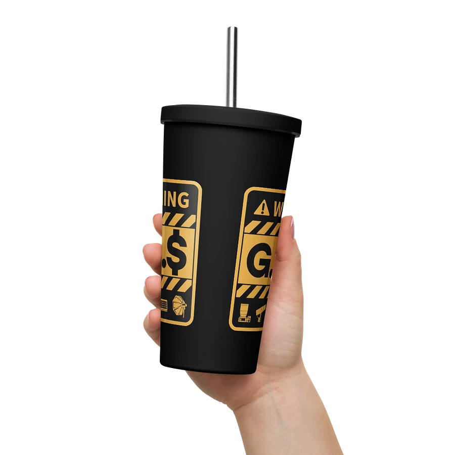 G.A.$. Warning Tumbler With Straw product image (11)