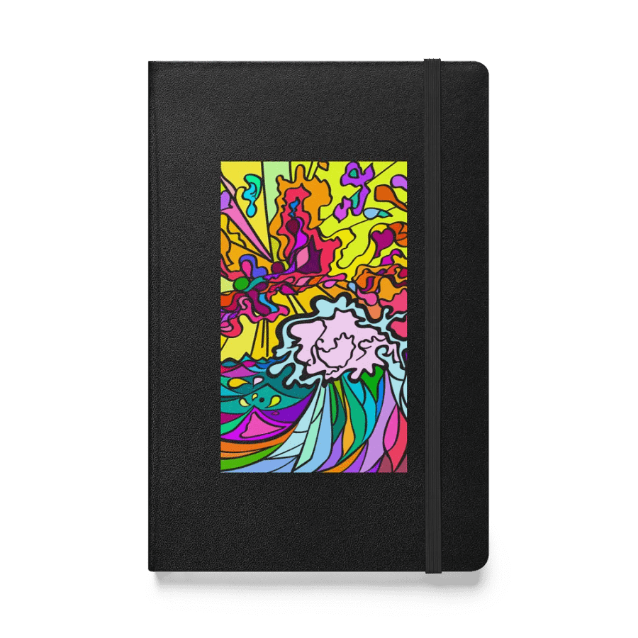 Vibrant Energy Hardcover Notebook – Wave at Sunset product image (1)