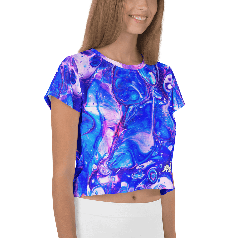 Bubblegum Fluid Acrylic Crop Tee product image (4)