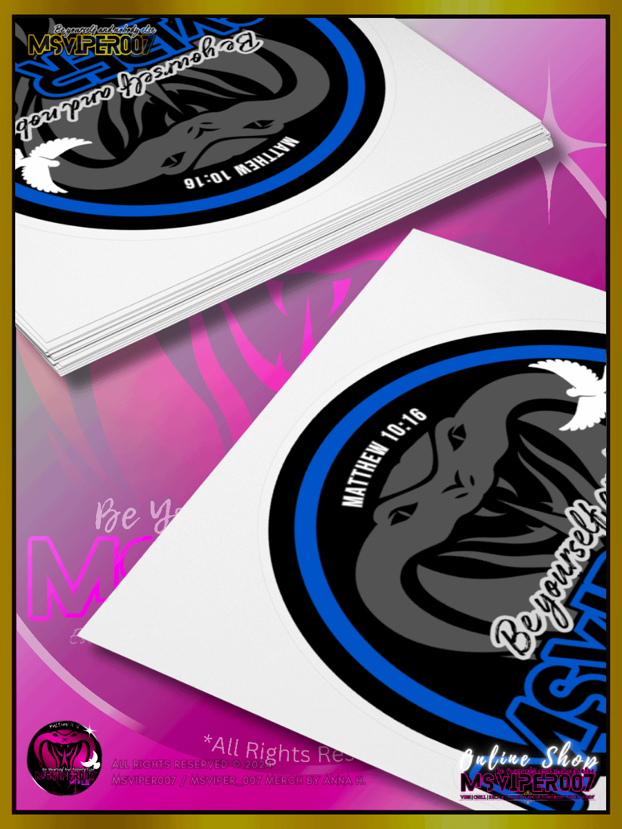 Sticker - "MsViper_007™ Brand Classic" [blue/blk emblem] Support&Sport Kiss cut Stickers By Anna H. product image (4)
