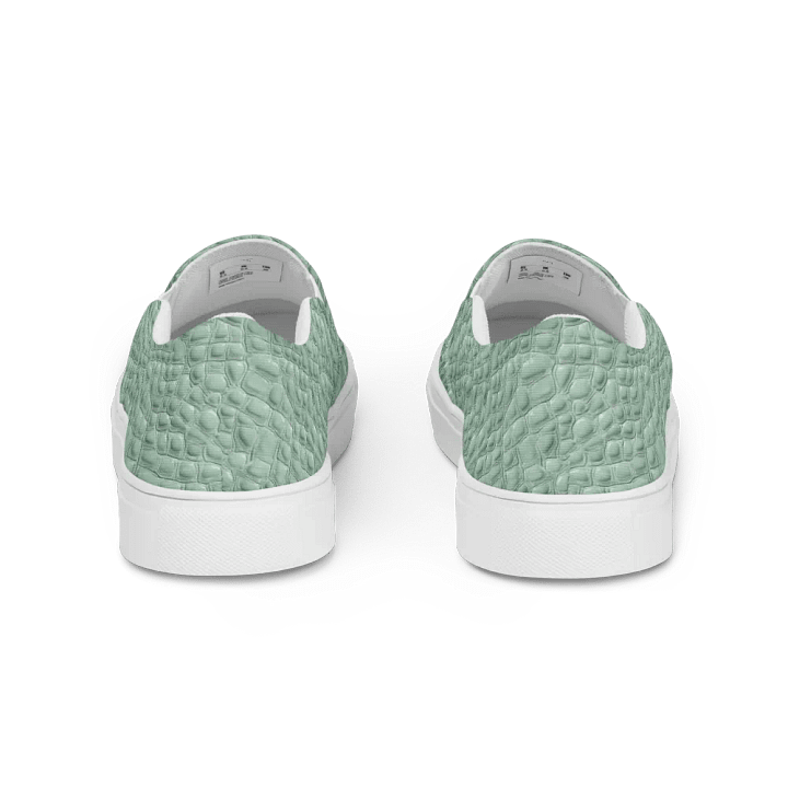 Men's Seafoam Green Animal Print Painted Slip-On Shoes product image (2)