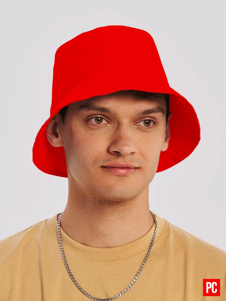 Plain Color Red Bucket Hat product image (1)
