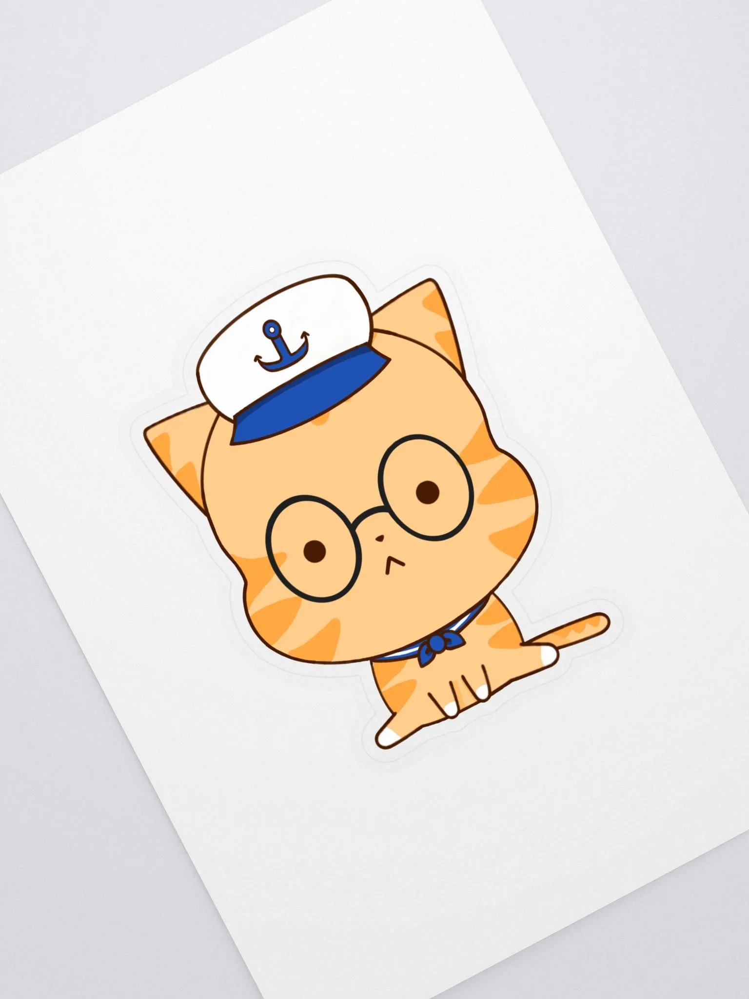 Captain Whiskers: The Nautical Qutie Cat Sticker product image (1)