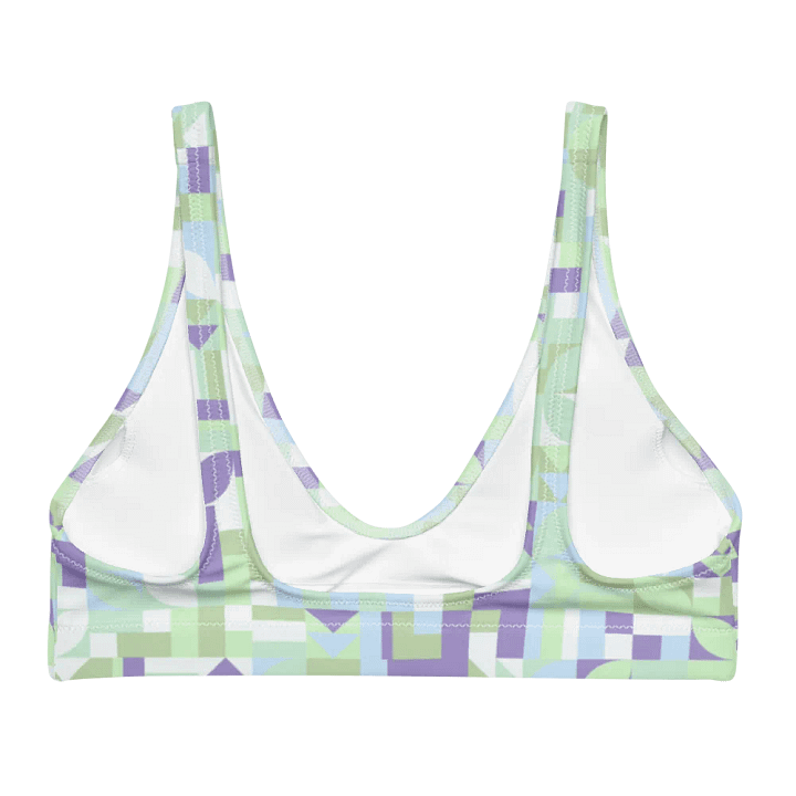 Colorful Vector Patterns Design Padded Bikini Top - v14 product image (1)