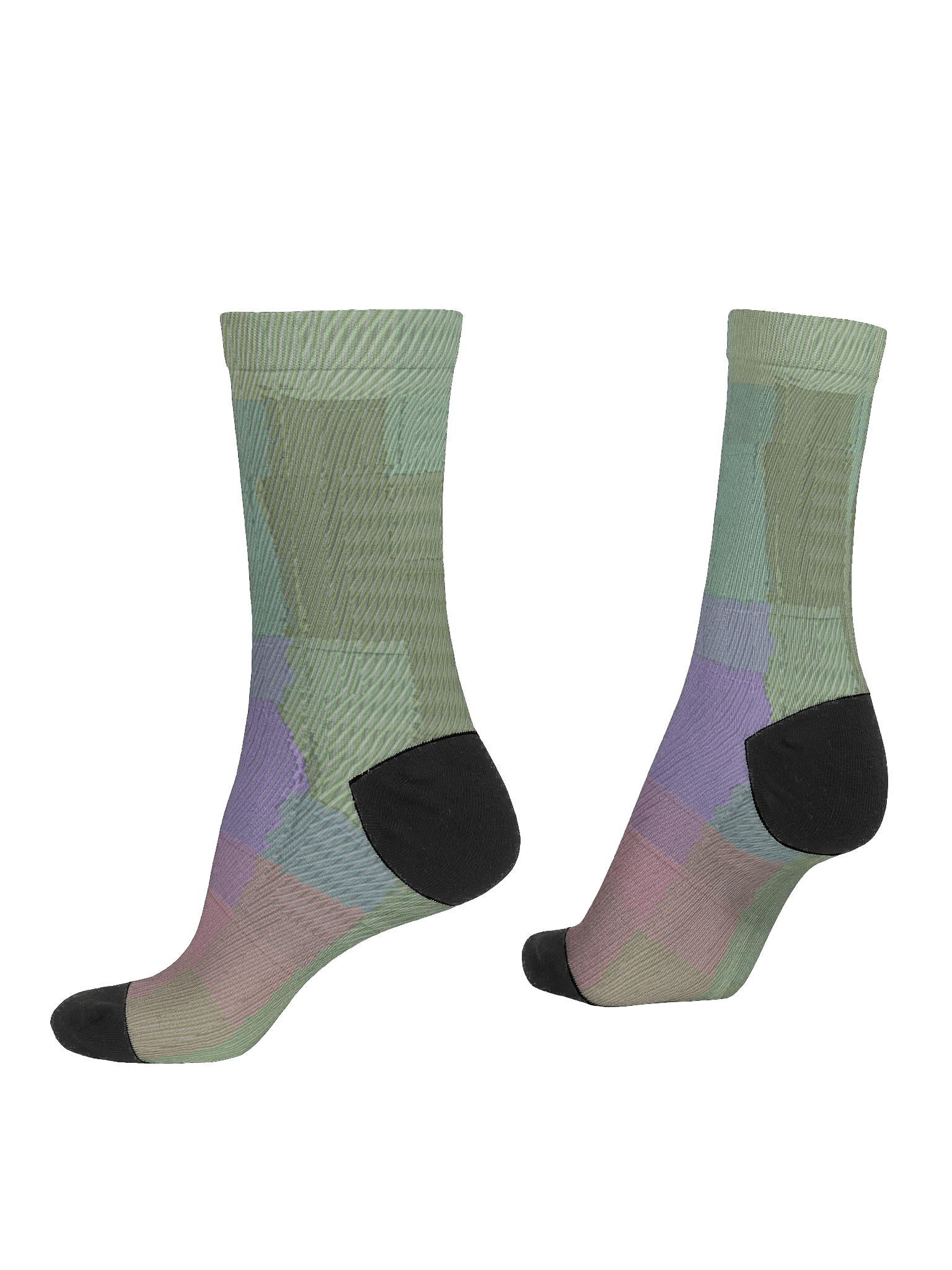Lavender Sage Plaid EcoArt Crew: Premium Sustainable Socks product image (4)