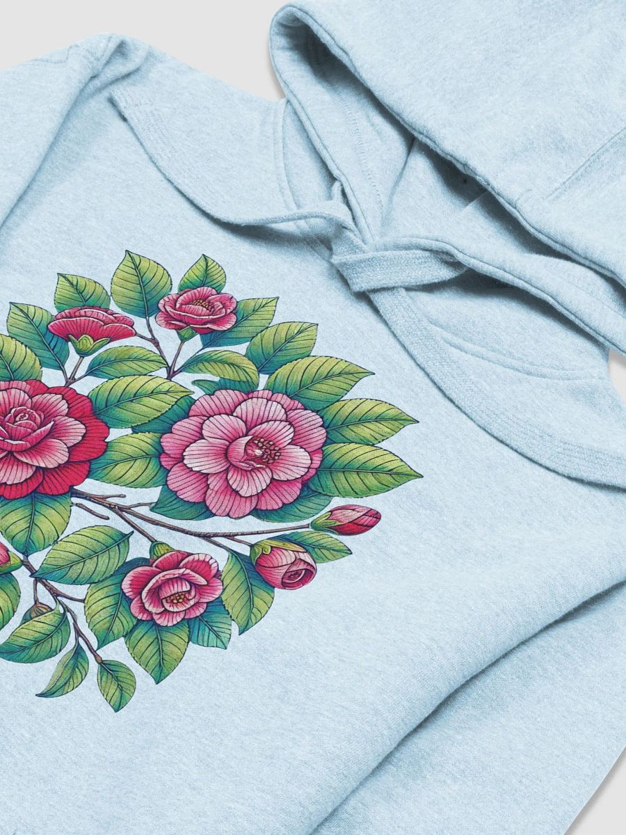 Cotton Heritage Unisex Premium Hoodie | AI-Crafted Camellia Flower Design product image (4)