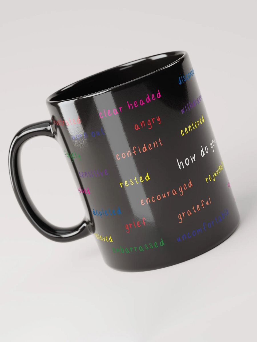Feeling Words Mug in Black product image (4)