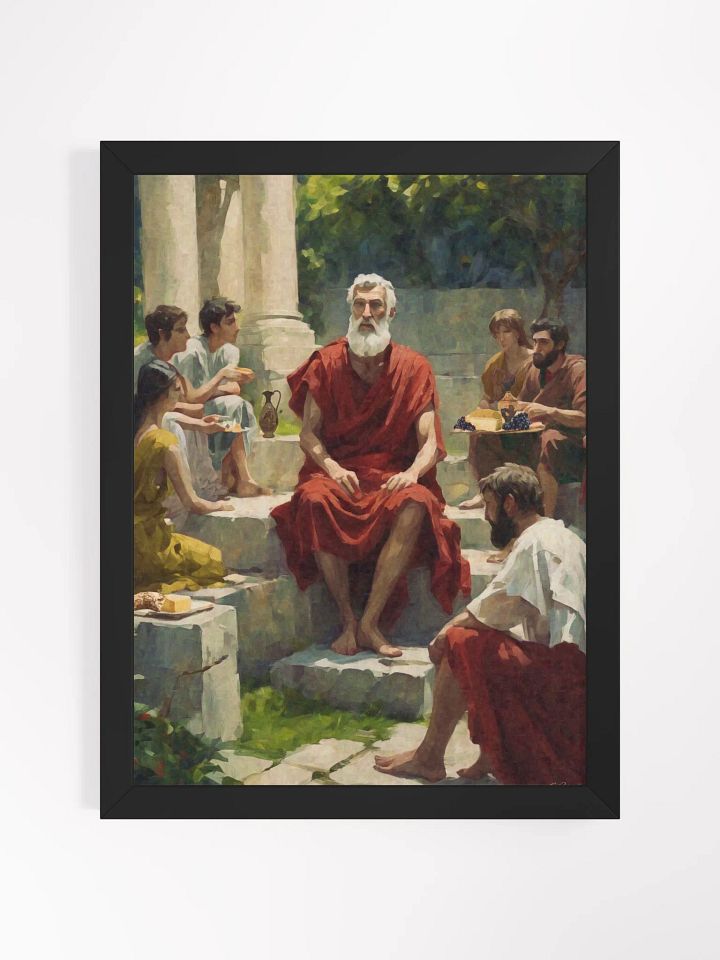 "A Day in the Garden, Epicurus, Hermarchus, Leonteus, Themista, Hippoclides, Polystratus, and Alexandria" by Genevra Catalano (2023) product image (1)