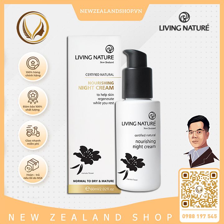 Kem dưỡng da ban đêm Living Nature Nourishing Night Cream 60ml product image (1)