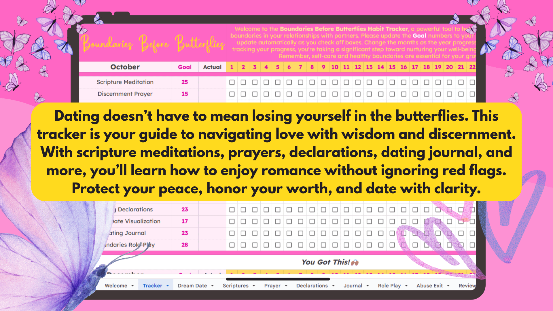 Boundaries Before Butterflies Habit Tracker product image (3)