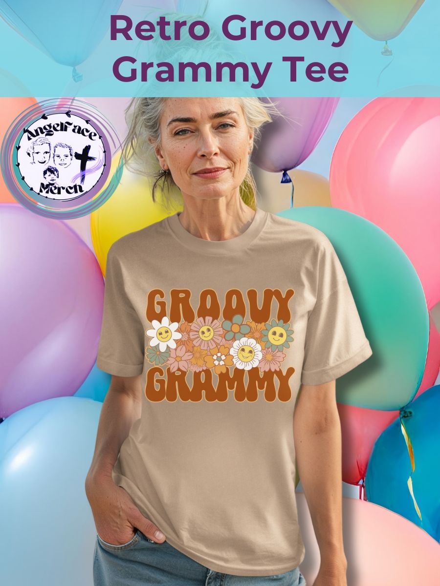 Retro Groovy Grammy Tee product image (1)