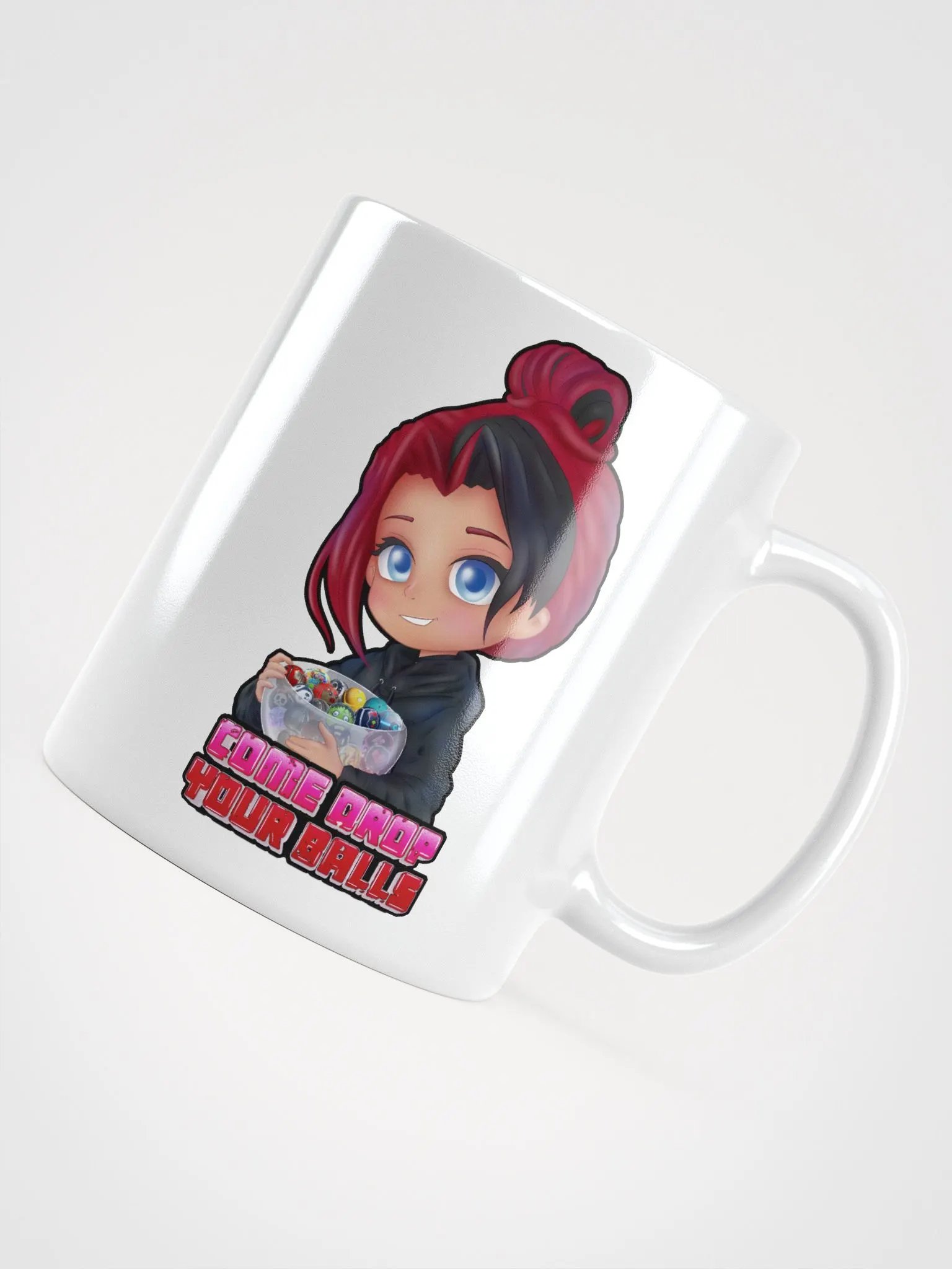 Drop Your Balls Mug (Pink & Red Text) product image (4)