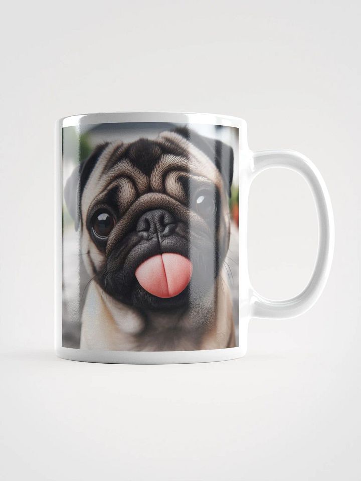Rude Pug #Humorous Glossy Mug - White product image (1)