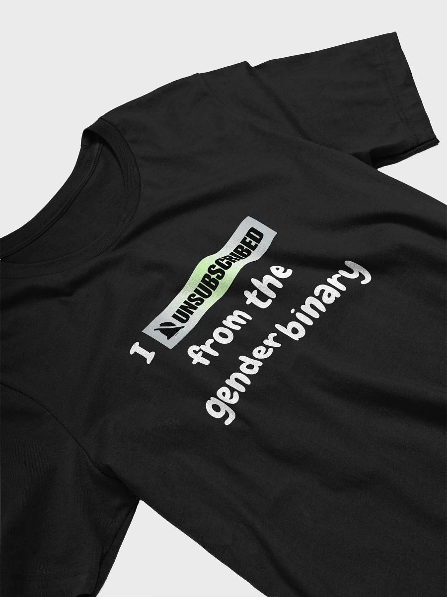 unsubscribe from the binary agender t-shirt product image (3)