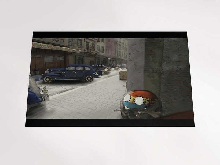 Chinese Mexican mafia polandball streetfight matte poster product image (2)