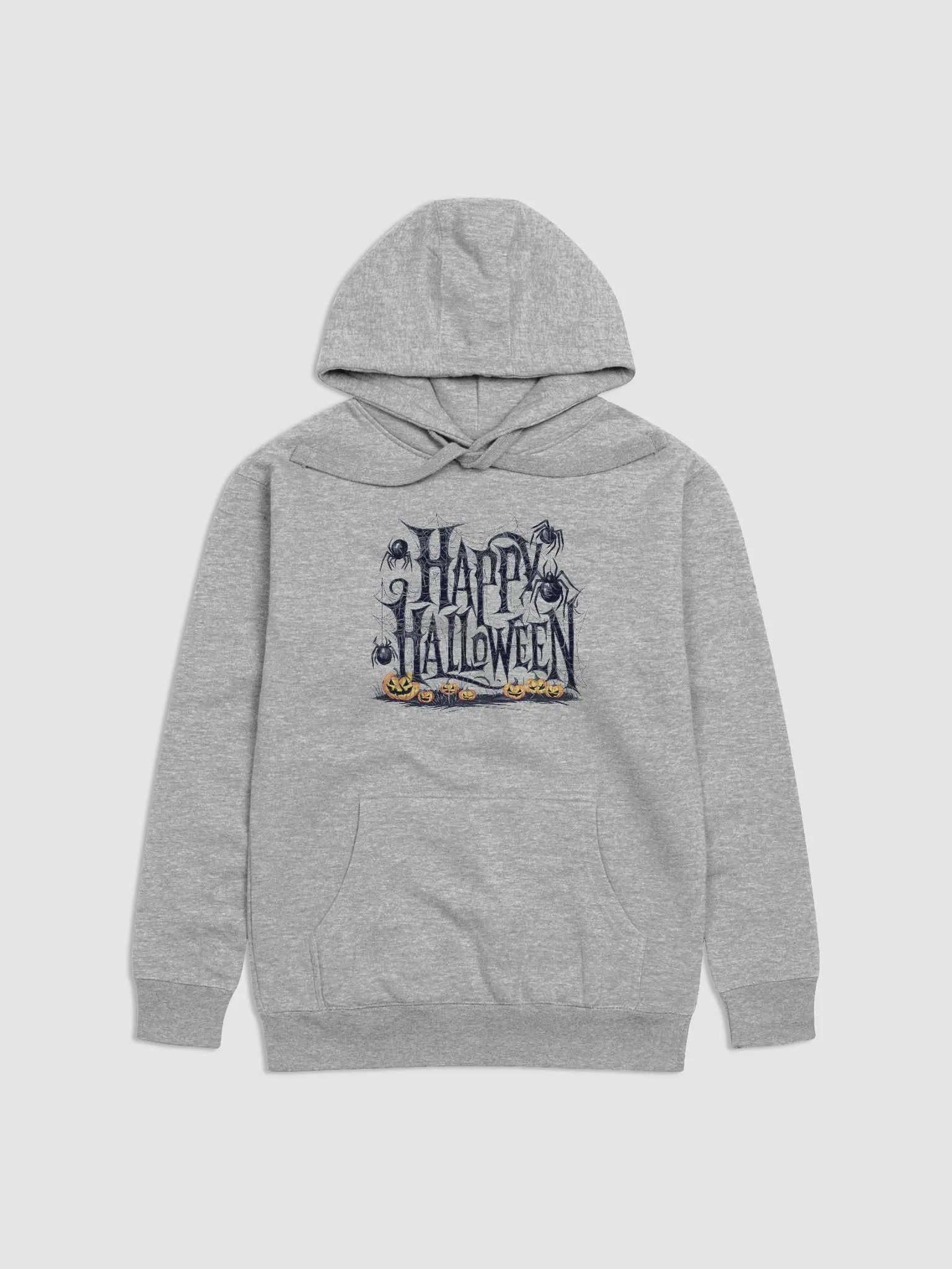 Spooky Happy Halloween Greeting and Spider Web Hoodie product image (1)