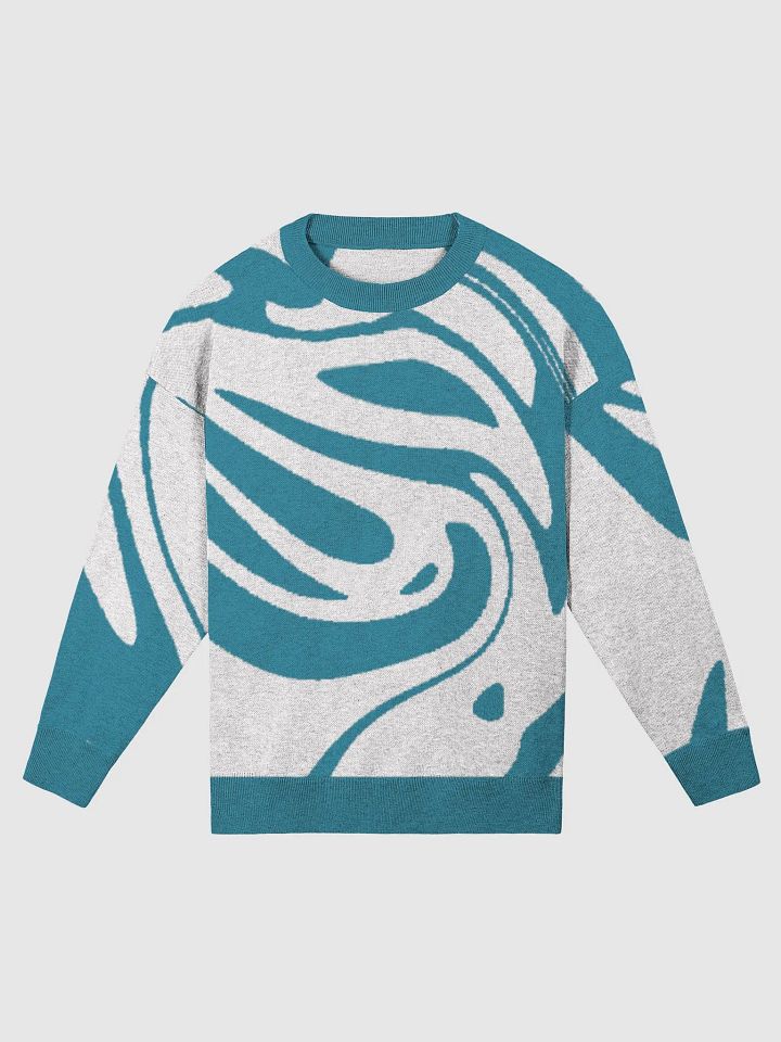 Cyan Swirl Knit Sweater product image (3)