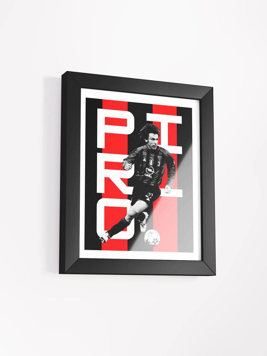 Andrea Pirlo BW AC Milan Name Art Framed Print product image (3)