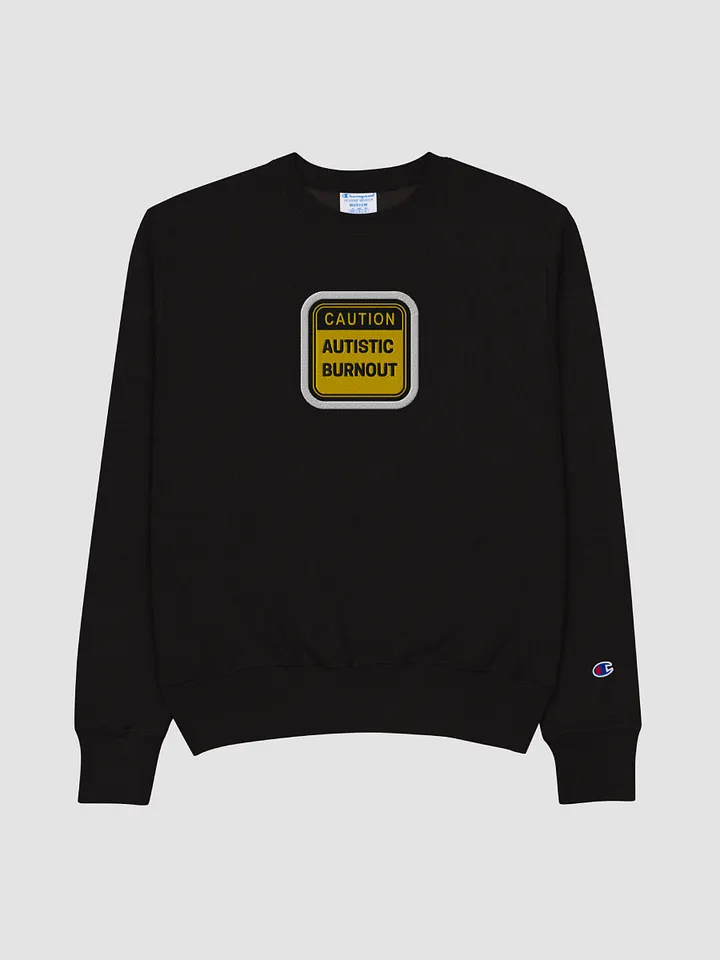 CAUTION: ASD BURNOUT (bubble design) embroidered Champion Crewneck product image (1)