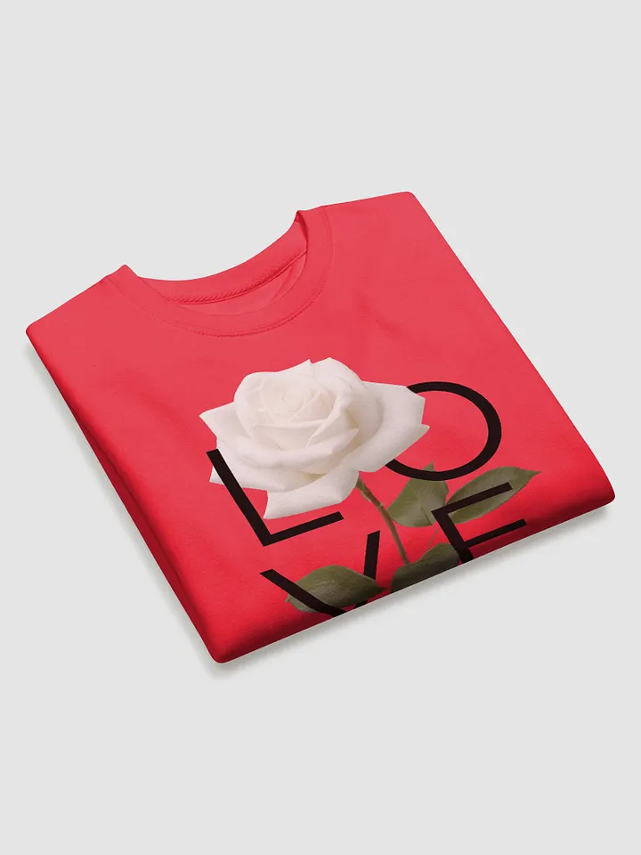 'Love' White Rose Cotton Premium Sweatshirt product image (2)