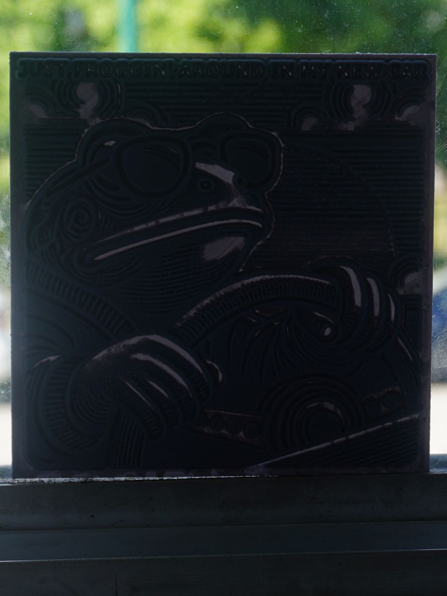 Frog Driving Car Plastic Meme Art Work product image (2)