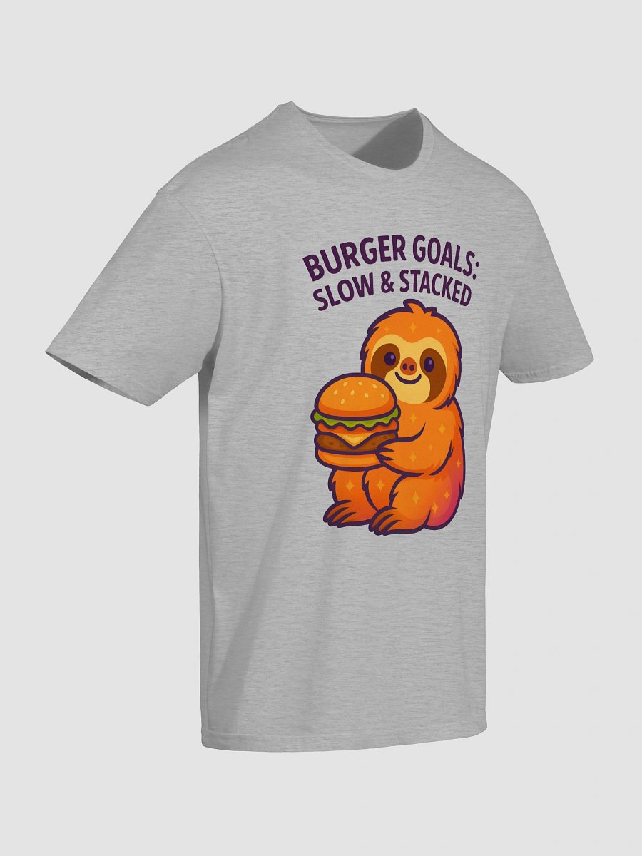 Burger Goals – Funny Sloth Burger T-Shirt | Slow & Stacked | Sloths Having Snacks Collection product image (6)