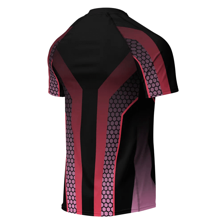 Futuristic Red Gradient Men's Rash Guard product image (2)