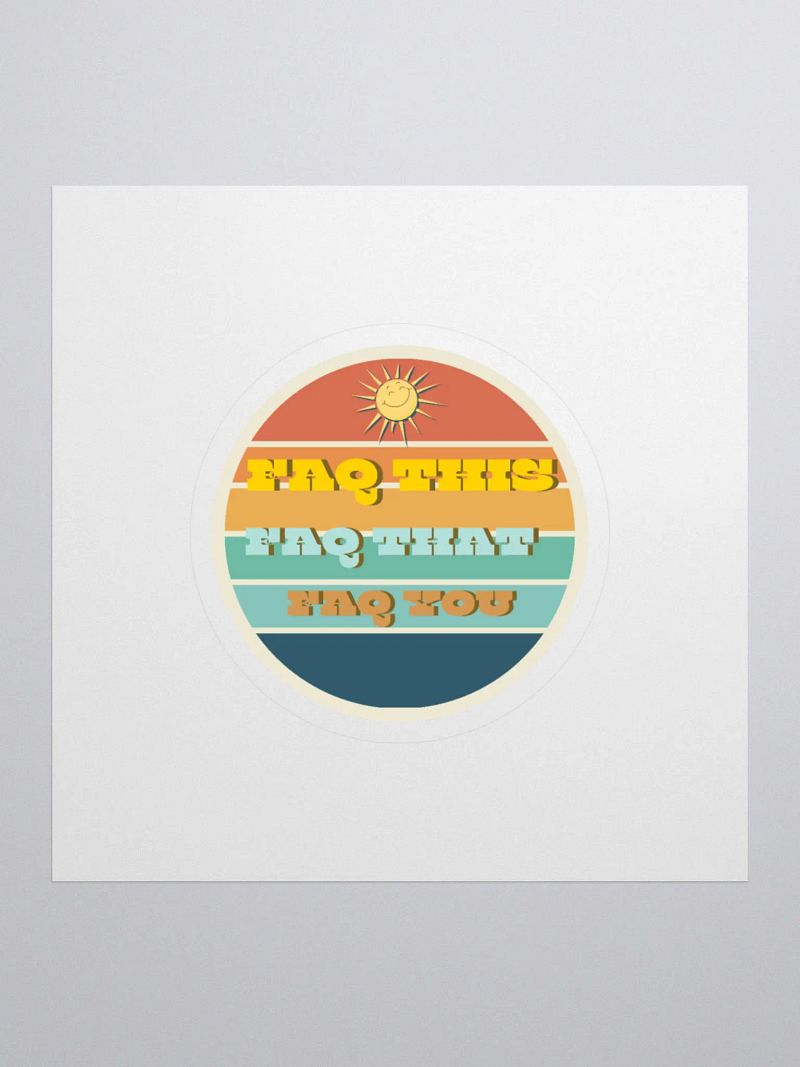 FAQ everything sticker