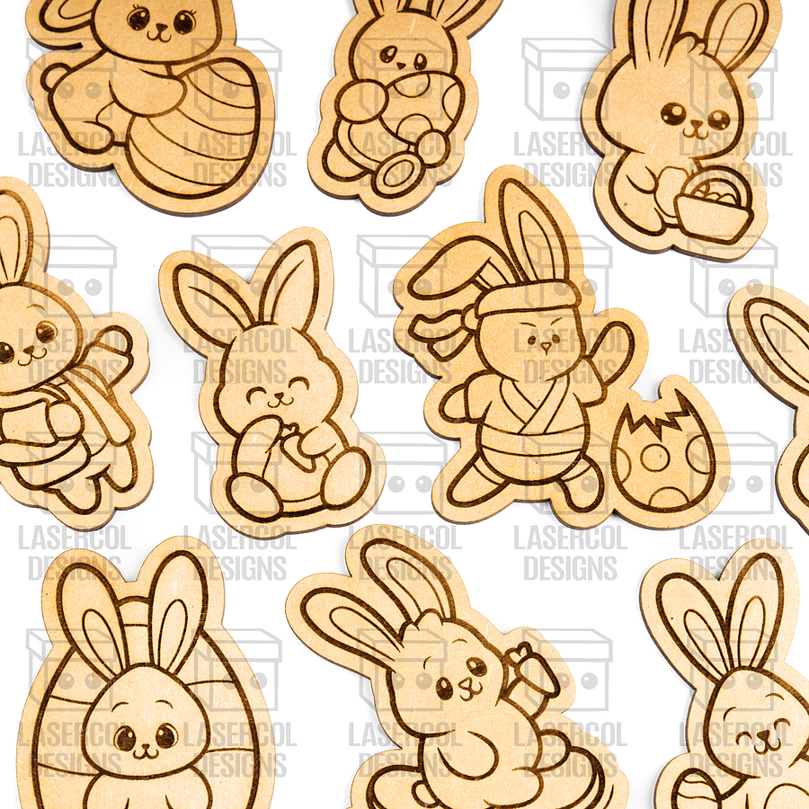 Easter Bunny Paint Kit DIY Cut Outs Set 7 - Laser Cut Files product image (9)